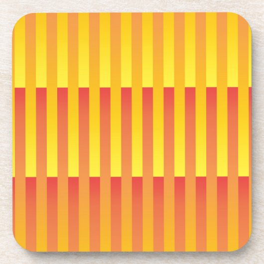 Dessous-de-verre Motif rayé orange jaune (Devant)