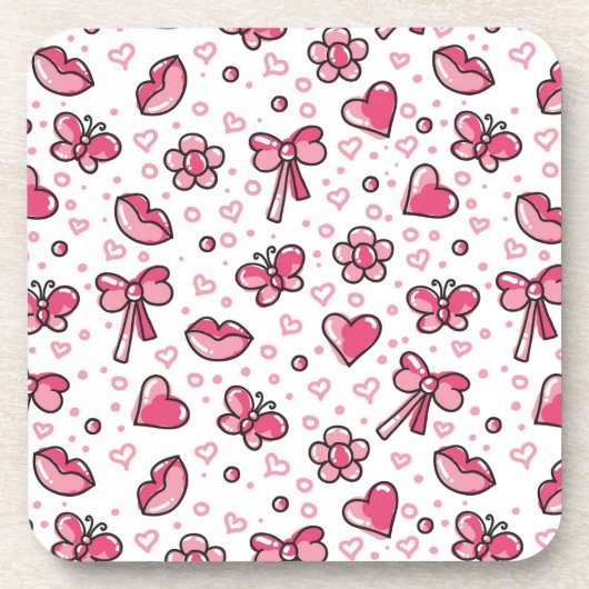 Dessous-de-verre motif romantique (Devant)