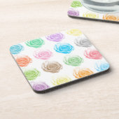 Dessous-de-verre Motif rose coloré (Côté gauche)