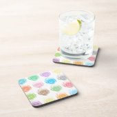Dessous-de-verre Motif rose coloré (Côté Droit)
