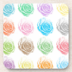 Dessous-de-verre Motif rose coloré