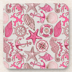 Dessous-de-verre Motif rose de mer