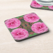 Dessous-de-verre Motif Rose Rose (Côté gauche)