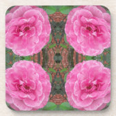 Dessous-de-verre Motif Rose Rose (Devant)
