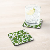 Dessous-de-verre Motif sans couture avec Feuilles de thé vert (Côté Droit)