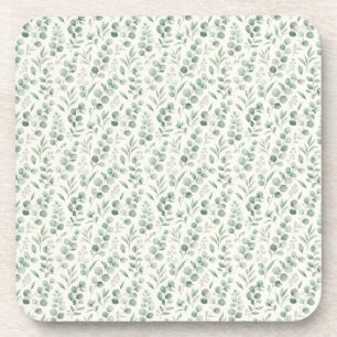 Dessous-de-verre Motif sans couture de feuilles d'eucalyptus minima