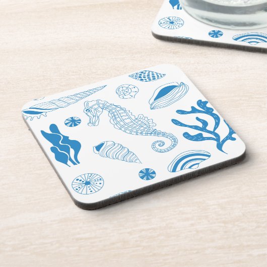 Dessous-de-verre Motif sans joint avec coquillages (Côté gauche)