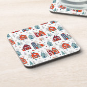 Dessous-de-verre Motif scandinave d'art populaire de Chambre (Côté gauche)