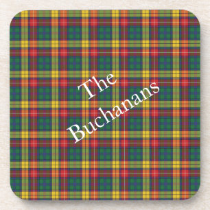 Dessous-de-verre Motif Tartan Plaid Clan Buchanan Personnalisé