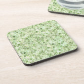 Dessous-de-verre Motif Terrazzo Patchwork Pavé Vert Clair (Côté gauche)