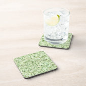 Dessous-de-verre Motif Terrazzo Patchwork Pavé Vert Clair (Côté Droit)