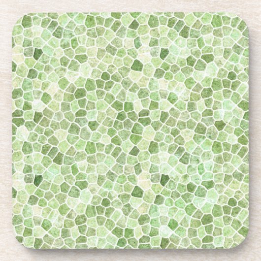 Dessous-de-verre Motif Terrazzo Patchwork Pavé Vert Clair (Devant)