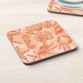 Dessous-de-verre Motif tiré par la main de mer (Côté gauche)