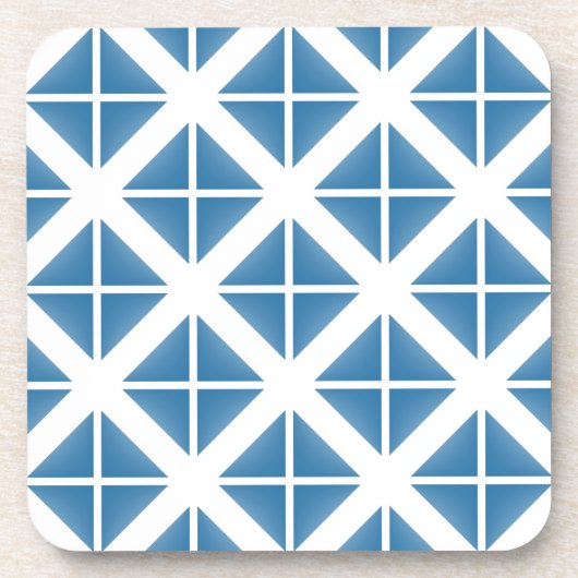 Dessous-de-verre Motif triangle bleu tendance (Devant)
