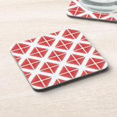 Dessous-de-verre Motif triangle rouge tendance (Côté gauche)