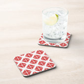 Dessous-de-verre Motif triangle rouge tendance (Côté Droit)