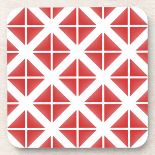 Dessous-de-verre Motif triangle rouge tendance