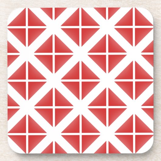 Dessous-de-verre Motif triangle rouge tendance (Devant)