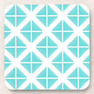 Dessous-de-verre Motif Triangle tendance Turquoise