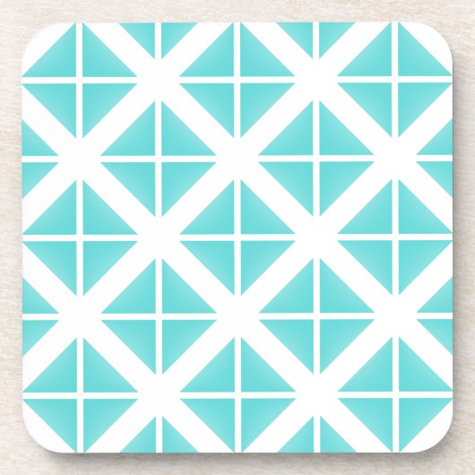 Dessous-de-verre Motif Triangle tendance Turquoise (Devant)