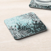 Dessous-de-verre Motif tropical bleu clair (Côté gauche)