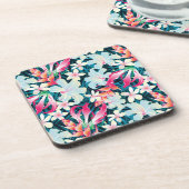 Dessous-de-verre Motif tropical coloré (Côté gauche)