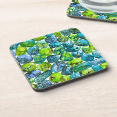 Dessous-de-verre Motif turquoise (Côté gauche)