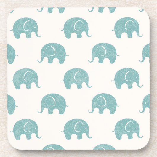 Dessous-de-verre Motif Turquoise Cute Elephant (Devant)