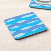 Dessous-de-verre Motif Vagues Bleues (Côté gauche)