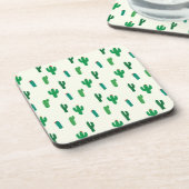 Dessous-de-verre Motif vert clair de cactus (Côté gauche)