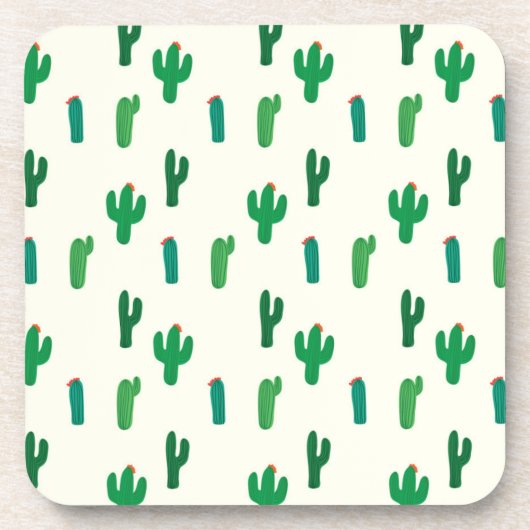 Dessous-de-verre Motif vert clair de cactus (Devant)