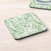 Dessous-de-verre Motif vert de biologie (Côté gauche)