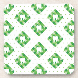 Dessous-de-verre Motif vert de dent de plaid
