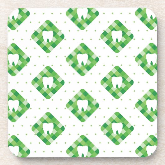 Dessous-de-verre Motif vert de dent de plaid (Devant)