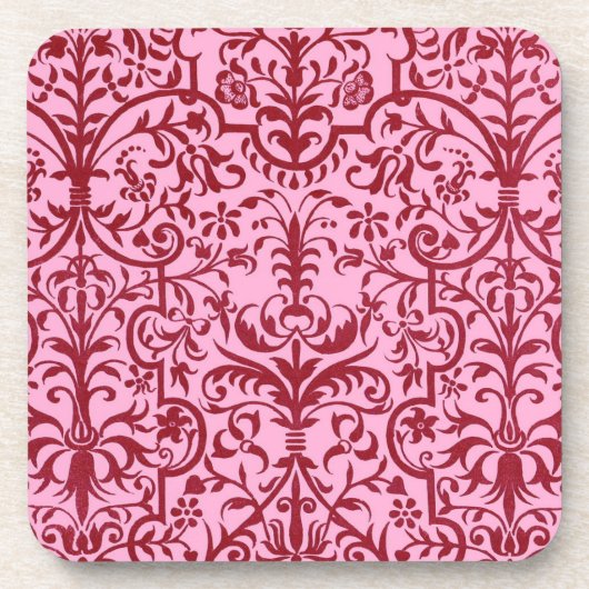 Dessous-de-verre Motif victorien rose (Devant)