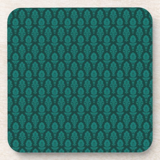 Dessous-de-verre Motif vintage baroque en vert (Devant)