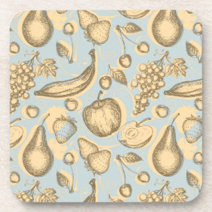 Dessous-de-verre Motif vintage de fruits
