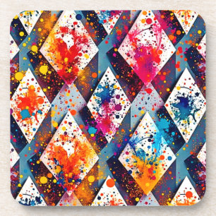 Dessous-de-verre Motifs Abstraits dynamiques en diamant