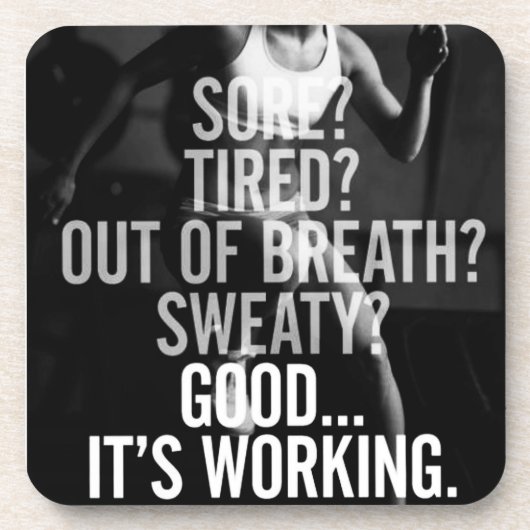 Dessous-de-verre Motivation de conditionnement physique et de muscu (Devant)