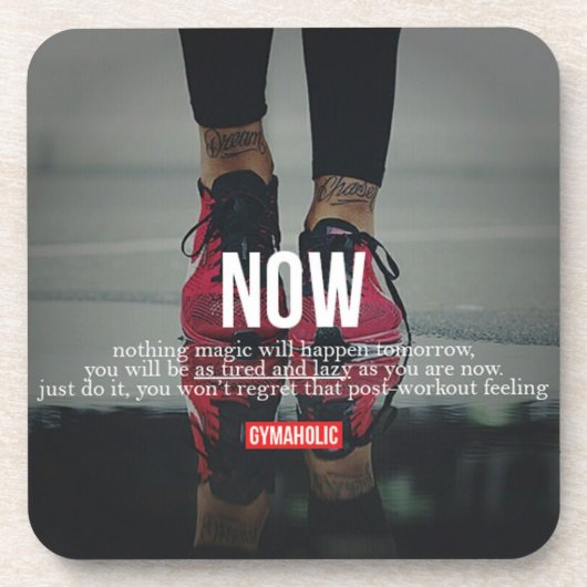 Dessous-de-verre Motivation de conditionnement physique et de muscu (Devant)