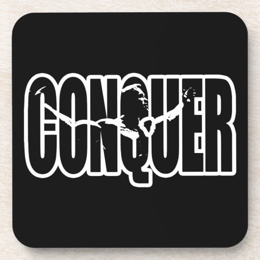 Dessous-de-verre Motivation de la construction du corps - CONQUER (Devant)