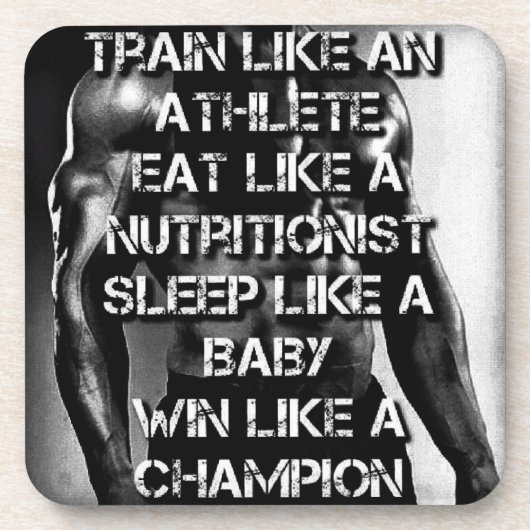 Dessous-de-verre Motivation de l'entraînement - S'entraîner comme u (Devant)