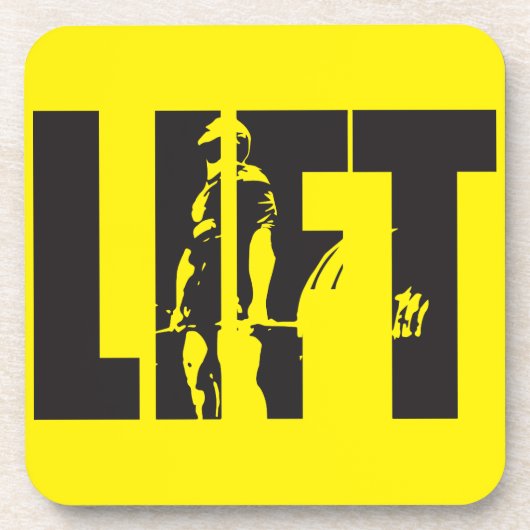 Dessous-de-verre Motivation "Poids levant" - LIFT (Devant)
