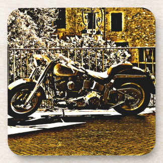 Dessous-de-verre Motorbike in Ancient Valbonne France 