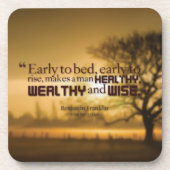 Dessous-de-verre Mots Motivationnels - Citation Benjamin Franklin (Devant)