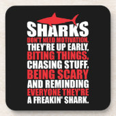 Dessous-de-verre Mots Motivationnels - Être un requin (Devant)