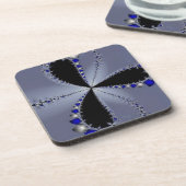 Dessous-de-verre Moulin à vent bleu et argent (Côté gauche)