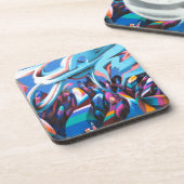 Dessous-de-verre Mur de graffiti cool (Côté gauche)