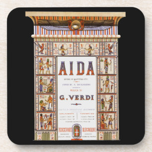 Dessous-de-verre Musique d'opéra vintage, Aïda égyptienne de Verdi