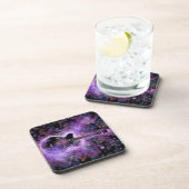 Dessous-de-verre Musique guitare romantique Boisson Coaster violet (Côté Droit)